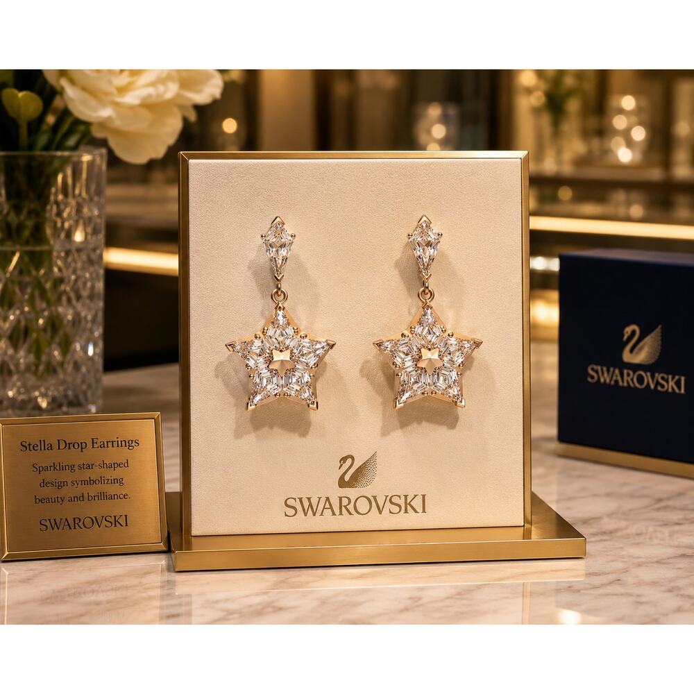 Vintage Swarovski Stella Drop Earrings